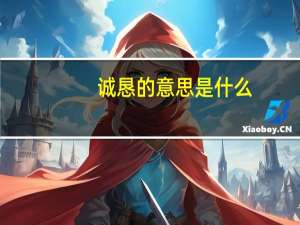 诚恳的意思是什么