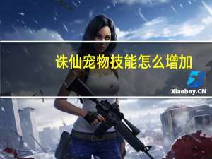 诛仙宠物技能怎么增加