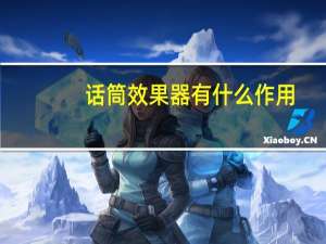 话筒效果器有什么作用