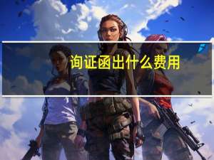 询证函出什么费用