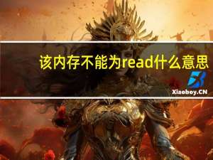 该内存不能为read什么意思（该内存不能为）