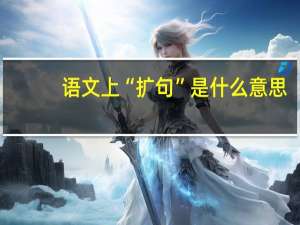 语文上“扩句”是什么意思