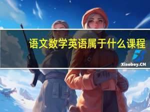 语文数学英语属于什么课程