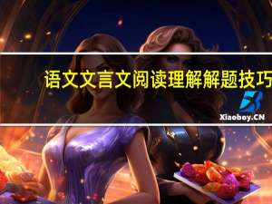 语文文言文阅读理解解题技巧