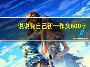 说说我自己初一作文600字（初中作文 说说我自己 600字）