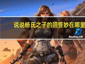 说说杨氏之子的回答妙在哪里（杨氏之子的回答妙在哪里）