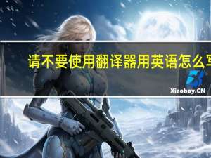 请不要使用翻译器用英语怎么写