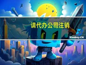 请代办公司注销