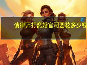 请律师打离婚官司要花多少钱