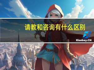 请教和咨询有什么区别