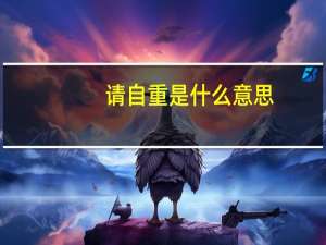请自重是什么意思