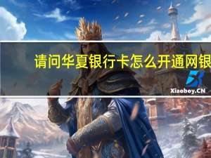 请问华夏银行卡怎么开通网银