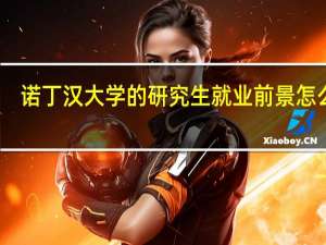 诺丁汉大学的研究生就业前景怎么样