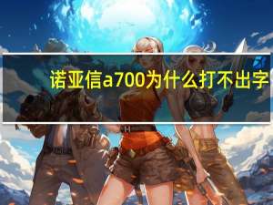 诺亚信a700为什么打不出字（诺亚信a700）