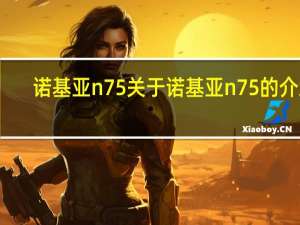 诺基亚 n75 关于诺基亚 n75的介绍