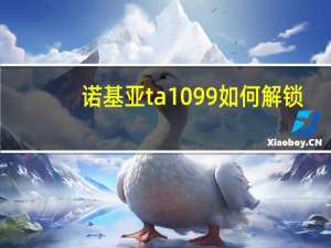 诺基亚ta1099如何解锁（诺基亚 td）