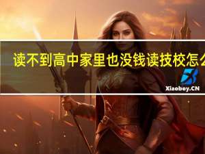 读不到高中家里也没钱读技校怎么办