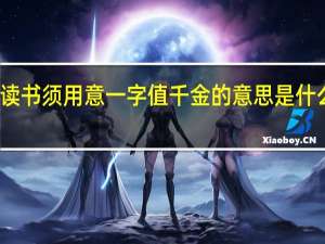 读书须用意一字值千金的意思是什么简单（读书须用意一字值千金的意思）