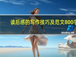读后感的写作技巧及范文800字（读后感的写作技巧）