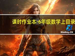 课时作业本·6年级数学上目录