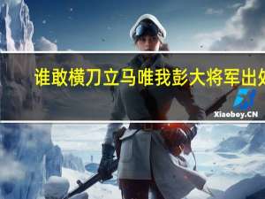 谁敢横刀立马唯我彭大将军出处（谁敢横刀立马）