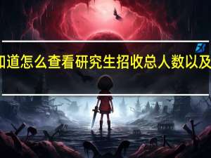 谁知道怎么查看研究生招收总人数 以及推免人数