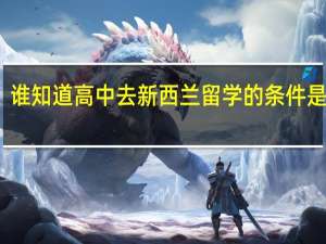 谁知道高中去新西兰留学的条件是什么