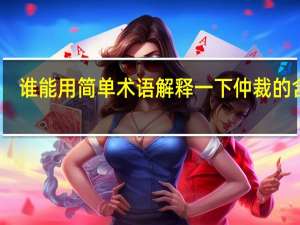 谁能用简单术语解释一下仲裁的含义