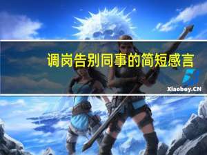 调岗告别同事的简短感言