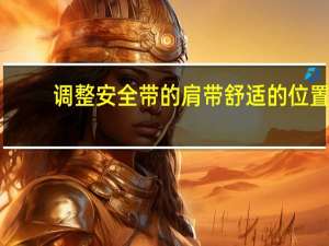 调整安全带的肩带舒适的位置