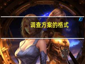 调查方案的格式