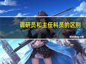 调研员和主任科员的区别