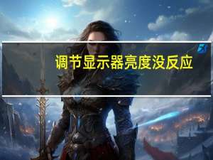 调节显示器亮度没反应（显示器亮度调节器）