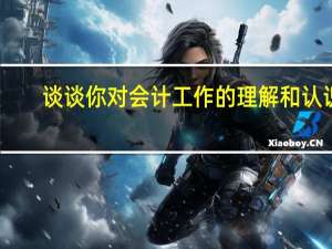 谈谈你对会计工作的理解和认识