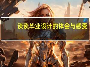 谈谈毕业设计的体会与感受