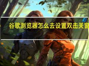 谷歌浏览器怎么去设置双击关窗口（谷歌浏览器将允许用户将标签从一个浏览器拖到另一个浏览器）