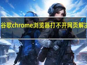 谷歌chrome浏览器打不开网页解决方法