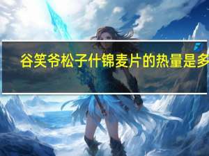 谷笑爷 松子什锦麦片的热量是多少