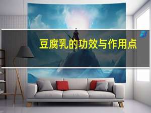 豆腐乳的功效与作用点（豆腐乳的功效与作用）