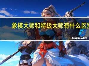象棋大师和特级大师有什么区别