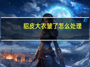 貂皮大衣皱了怎么处理