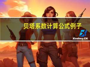贝塔系数计算公式例子（贝塔系数计算公式是什么）
