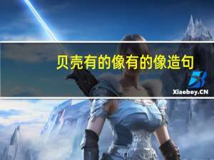 贝壳有的像有的像造句