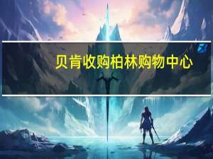 贝肯收购柏林购物中心