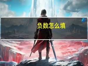 负数怎么填