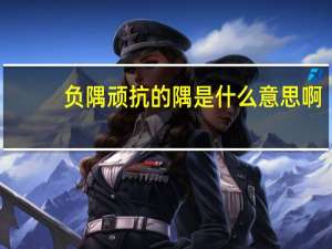 负隅顽抗的隅是什么意思啊（负隅顽抗的隅是什么意思）