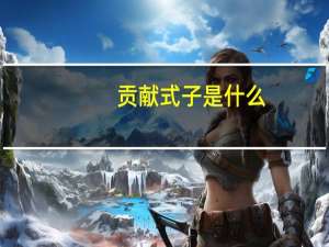贡献式子是什么