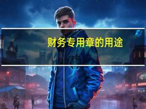 财务专用章的用途