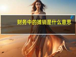 财务中的摊销是什么意思