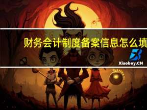 财务会计制度备案信息怎么填
